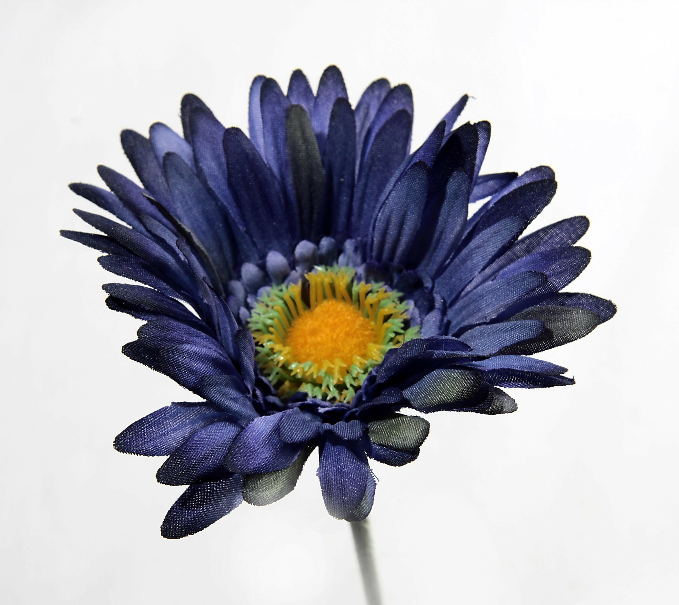 Artificial Silk Flocked Stem Gerbera