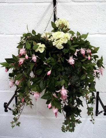 Artificial Silk Fuchsia Hanging Basket