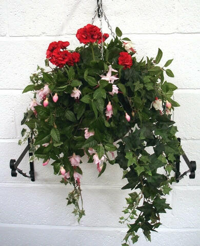 Artificial Silk Fuchsia Hanging Basket