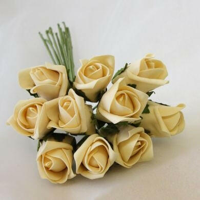 Artificial Colourfast Cottage Rose Bud Bunch
