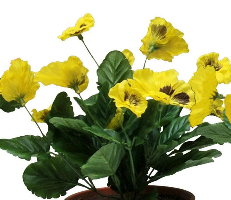 Artificial Silk Pansy Bush