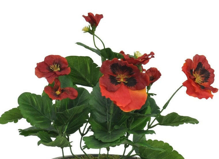 Artificial Silk Pansy Bush
