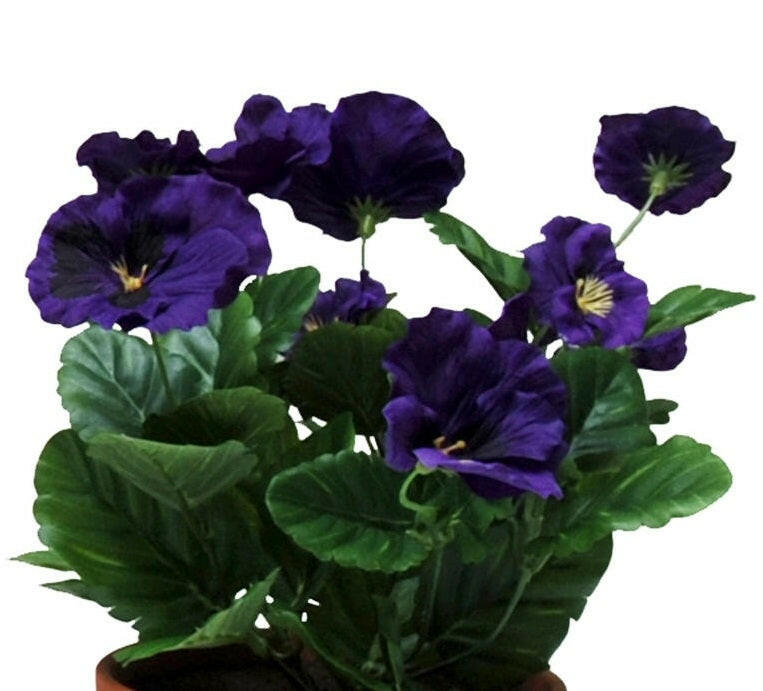 Artificial Silk Pansy Bush