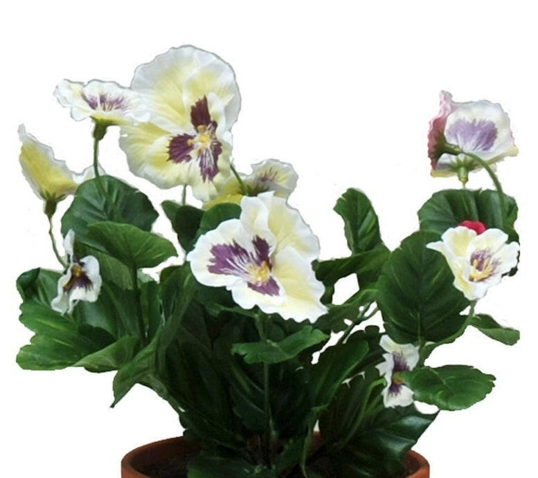 Artificial Silk Pansy Bush