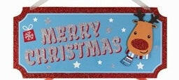 Christmas Glitter Plaque