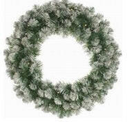 Frosted Emperor Wreath - Prelit