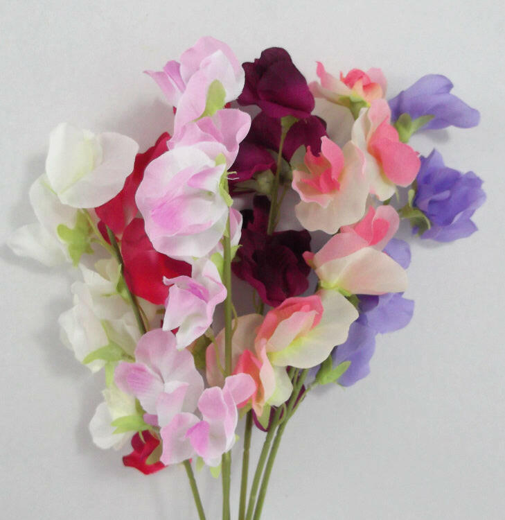 Artificial Silk Sweet Pea Bundle