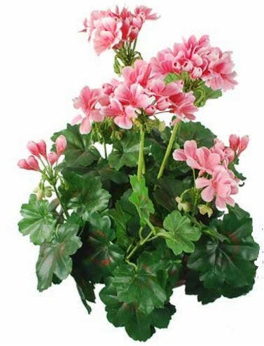 Artificial Silk Geranium Bush