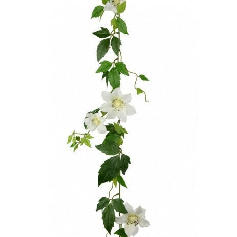 Artificial Silk Clematis Garland x3 Saver Pack
