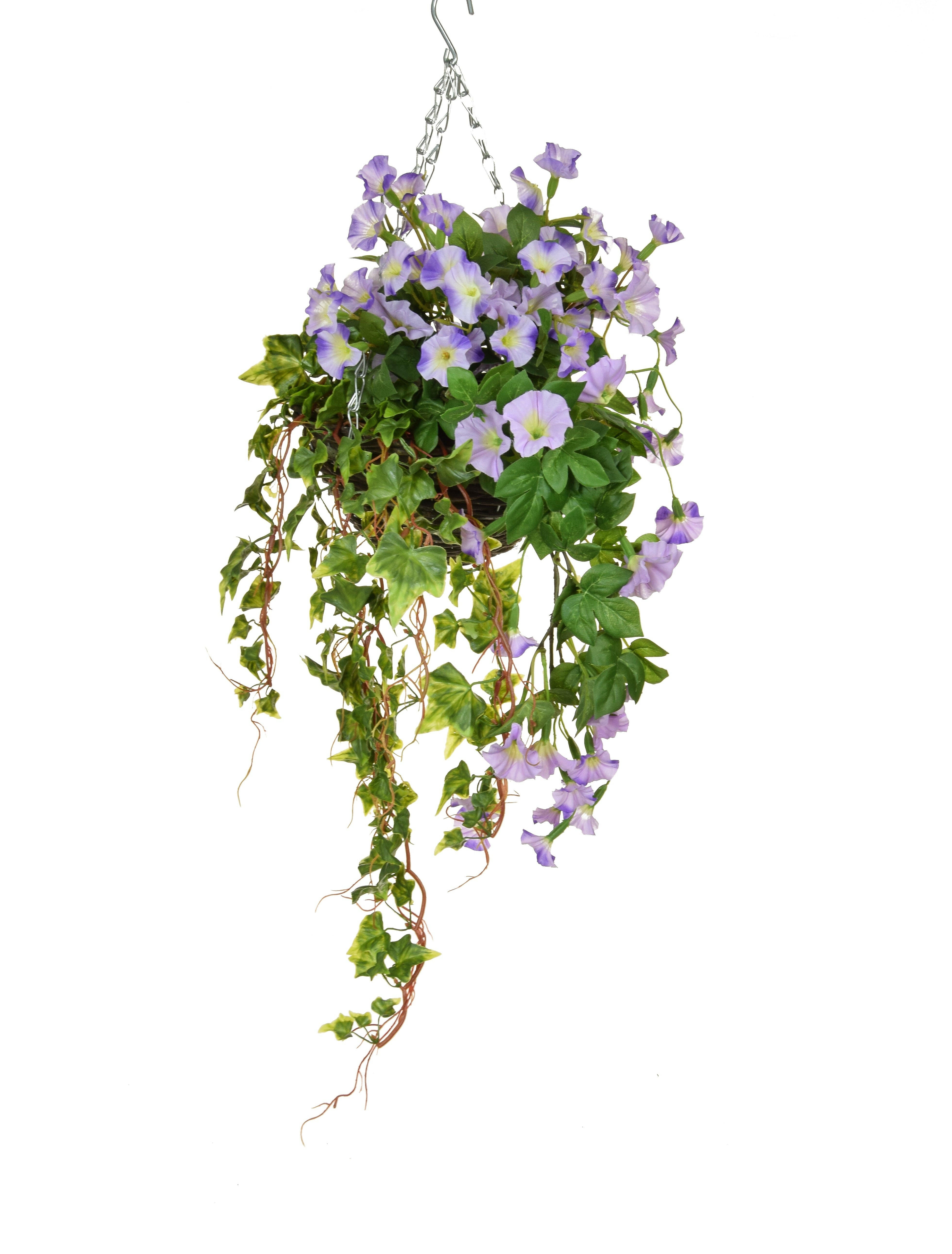 Artificial Silk Petunia Hanging Basket