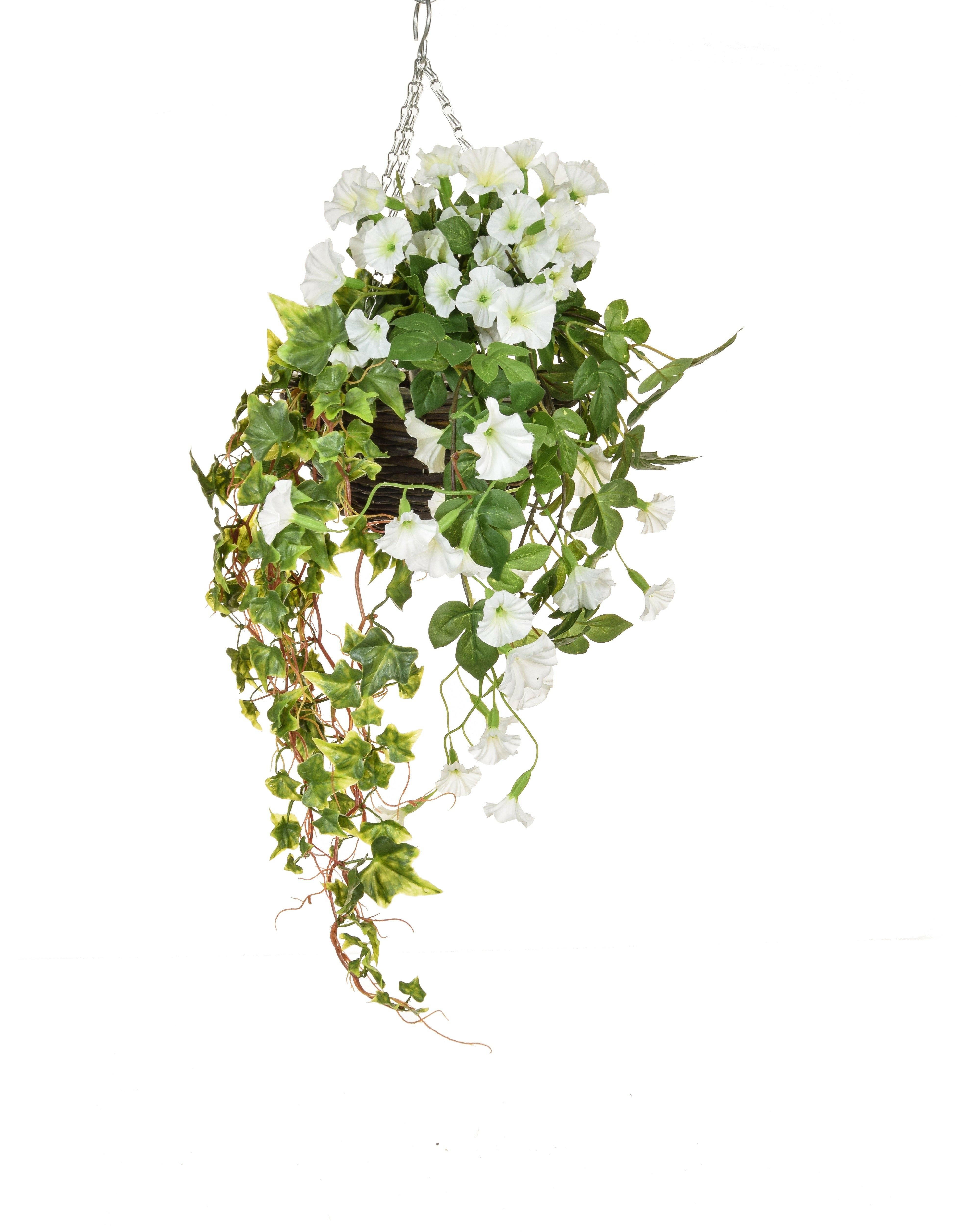 Artificial Silk Petunia Hanging Basket