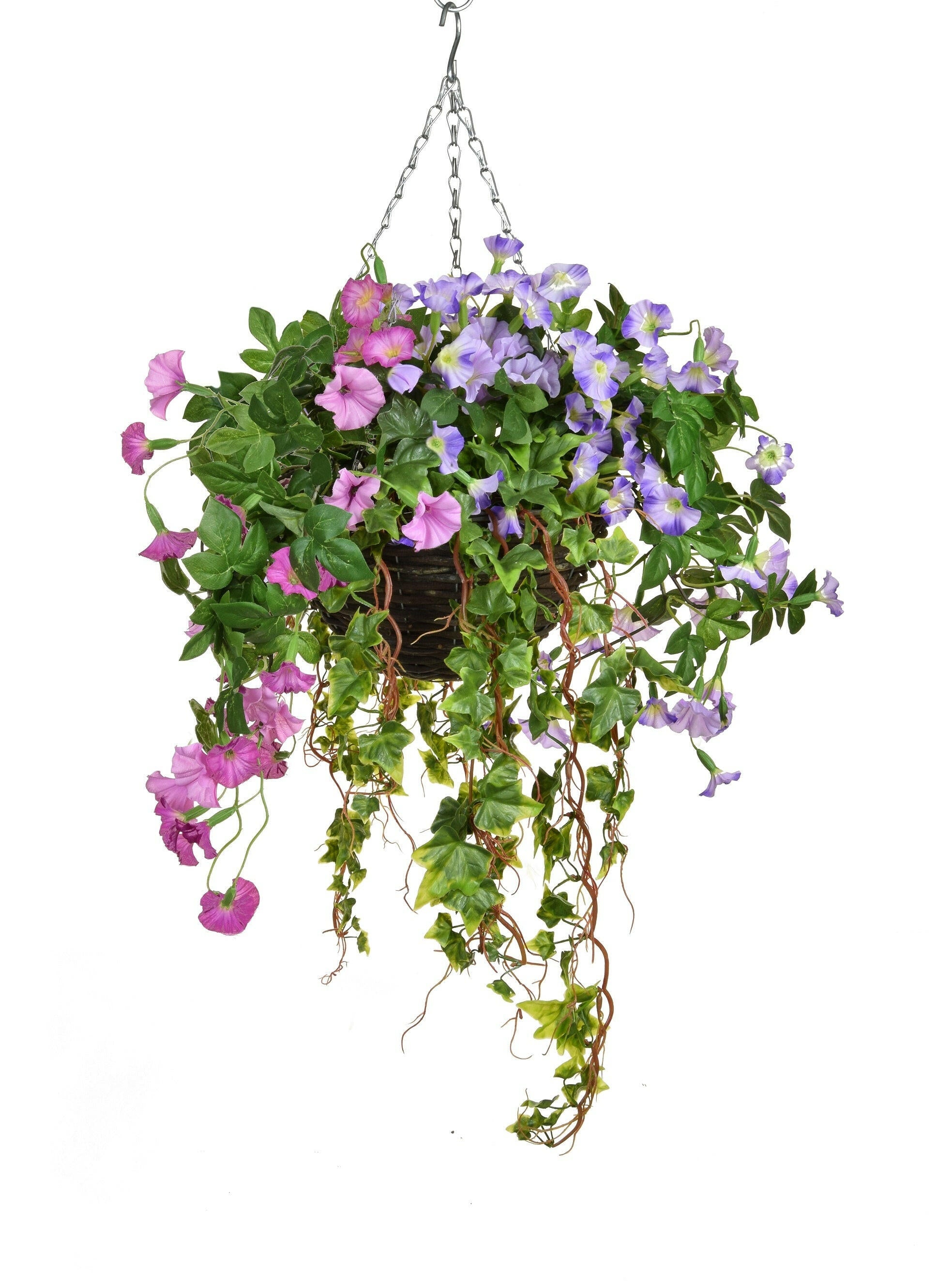 Artificial Silk Petunia Mixed Hanging Basket