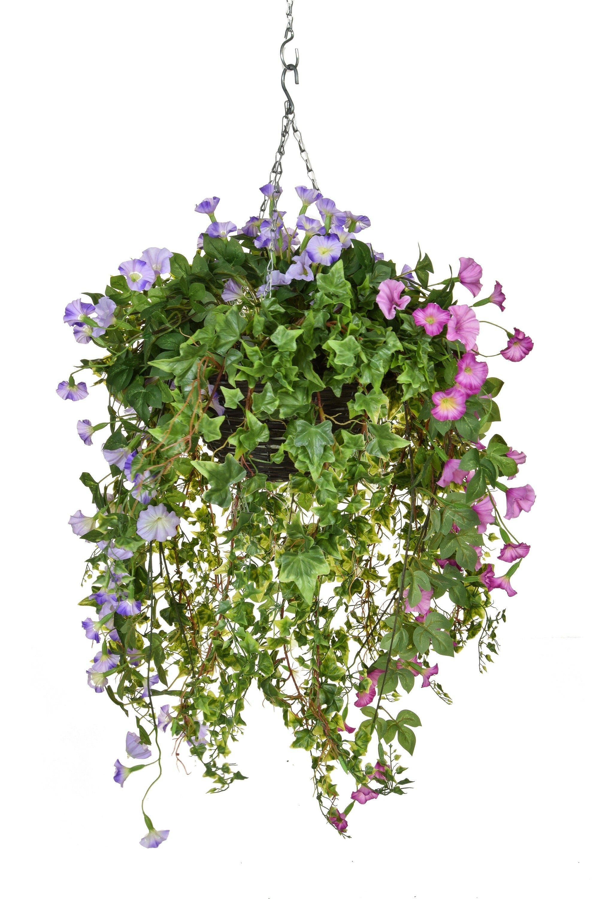 Artificial Silk Petunia Mixed Hanging Basket