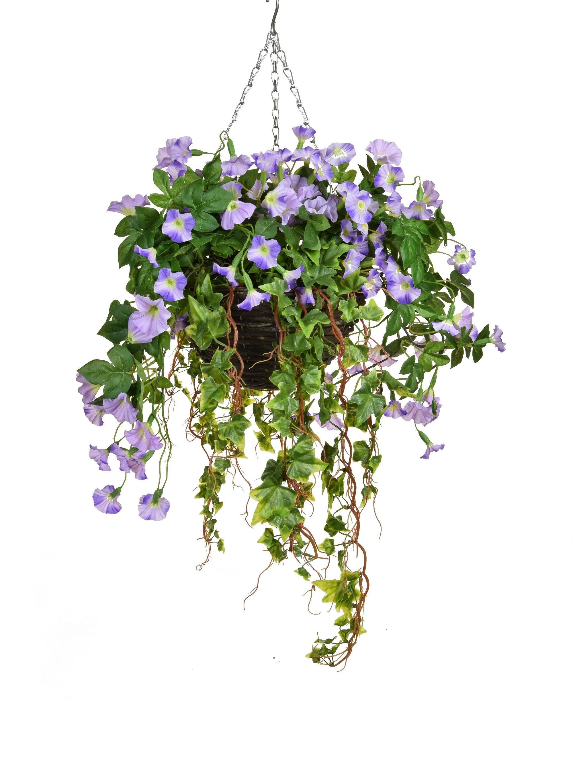 Artificial Silk Petunia Hanging Basket