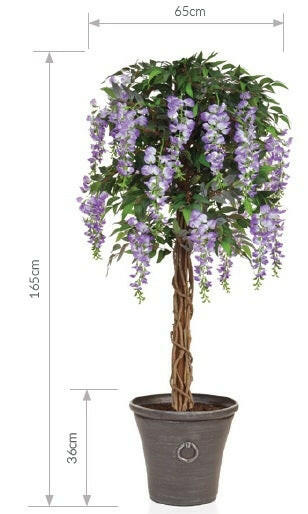Artificial Silk Wisteria Tree In Planter
