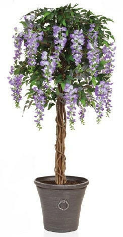 Artificial Silk Wisteria Tree In Planter