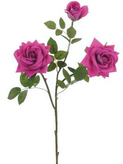 Artificial Silk Supreme Medium Open Rose Spray