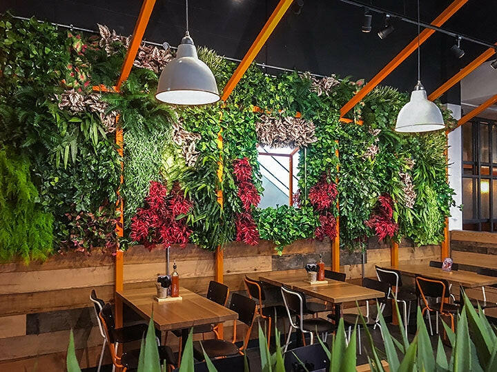 Artificial Green Wall Mixed Mat FR and UV