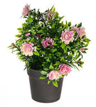 Artificial Silk Bloom Potted Plant Bush