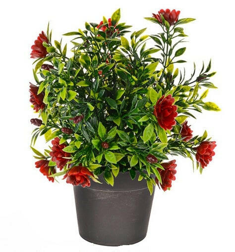 Artificial Silk Bloom Potted Plant Bush