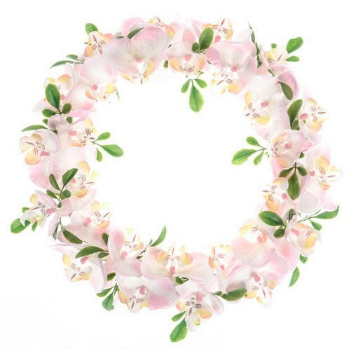 Artificial Silk Orchid Wreath