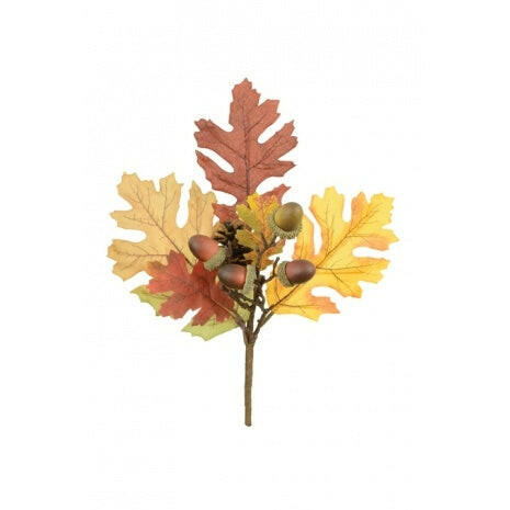 Artificial Silk Autumn Oak Pick