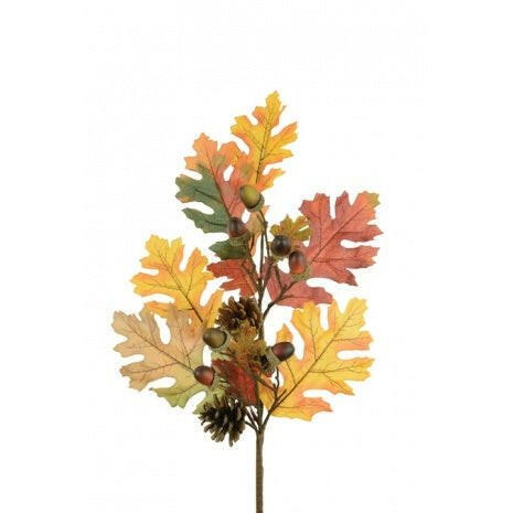 Artificial Silk Autumn Oak Spray