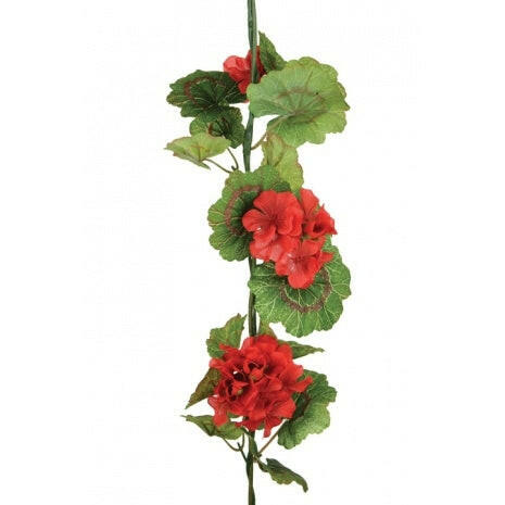 Artificial Silk Geranium Garland 180cm