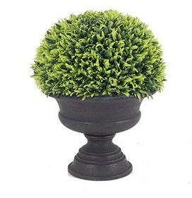Artificial Squat Urn Potted Greenery Complete