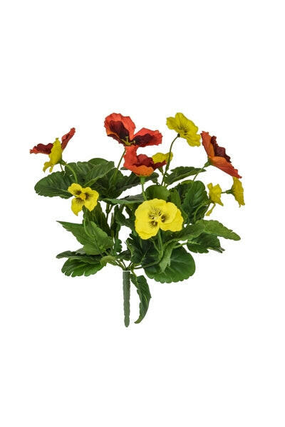 Artificial Silk Pansy Bush