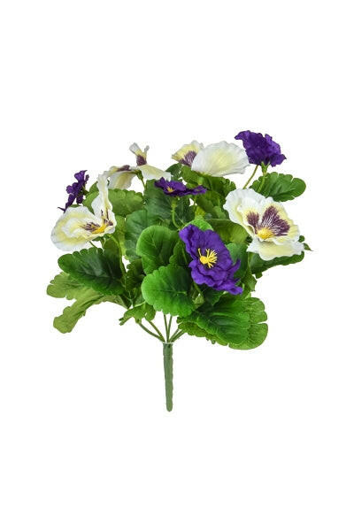 Artificial Silk Pansy Bush