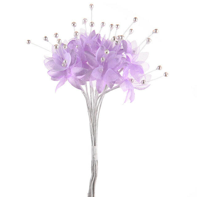 Artificial Silk Babies Breath Pearl Bouquet