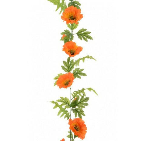 Artificial Silk Poppy Garland