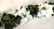 Artificial Velvet Poinsettia Garland