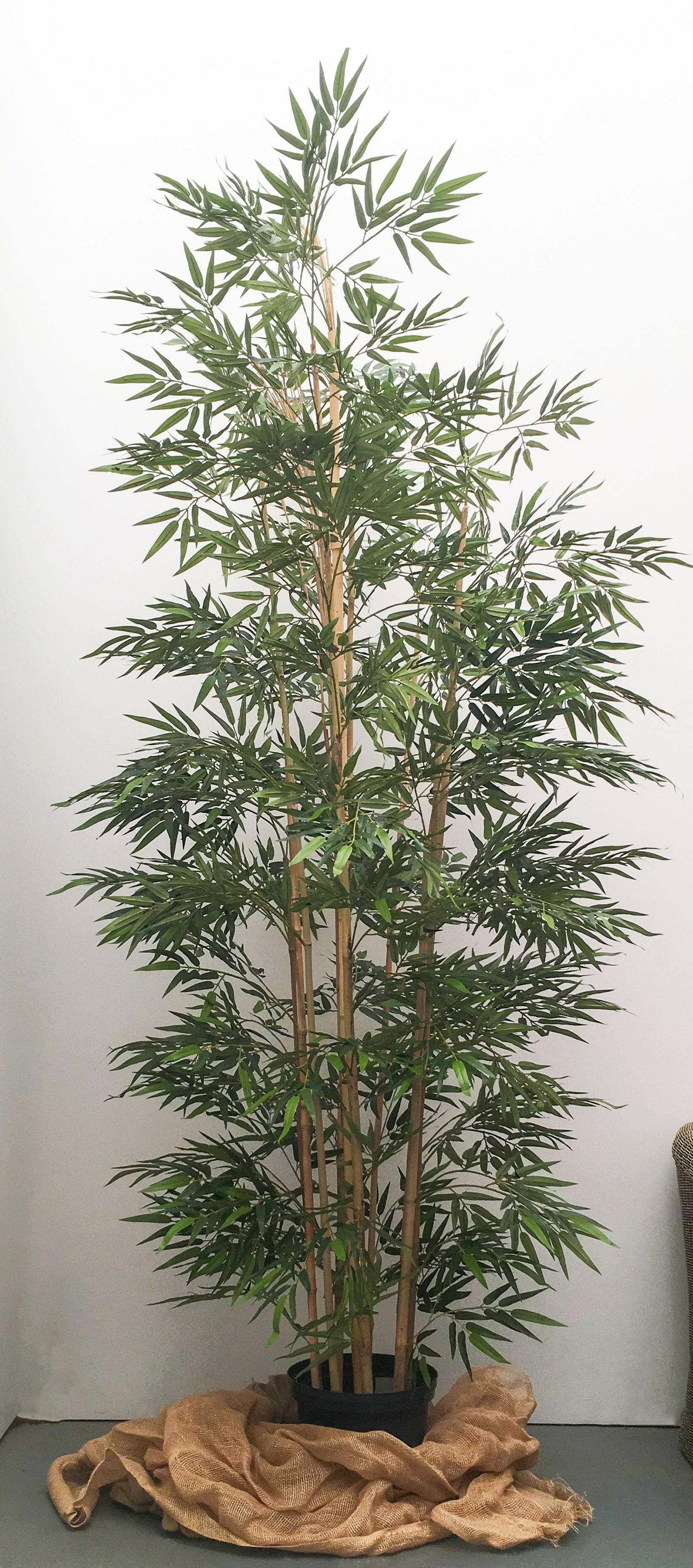 Showing a hand built 9ft/270cm/2.7m Artificial Bamboo Tree