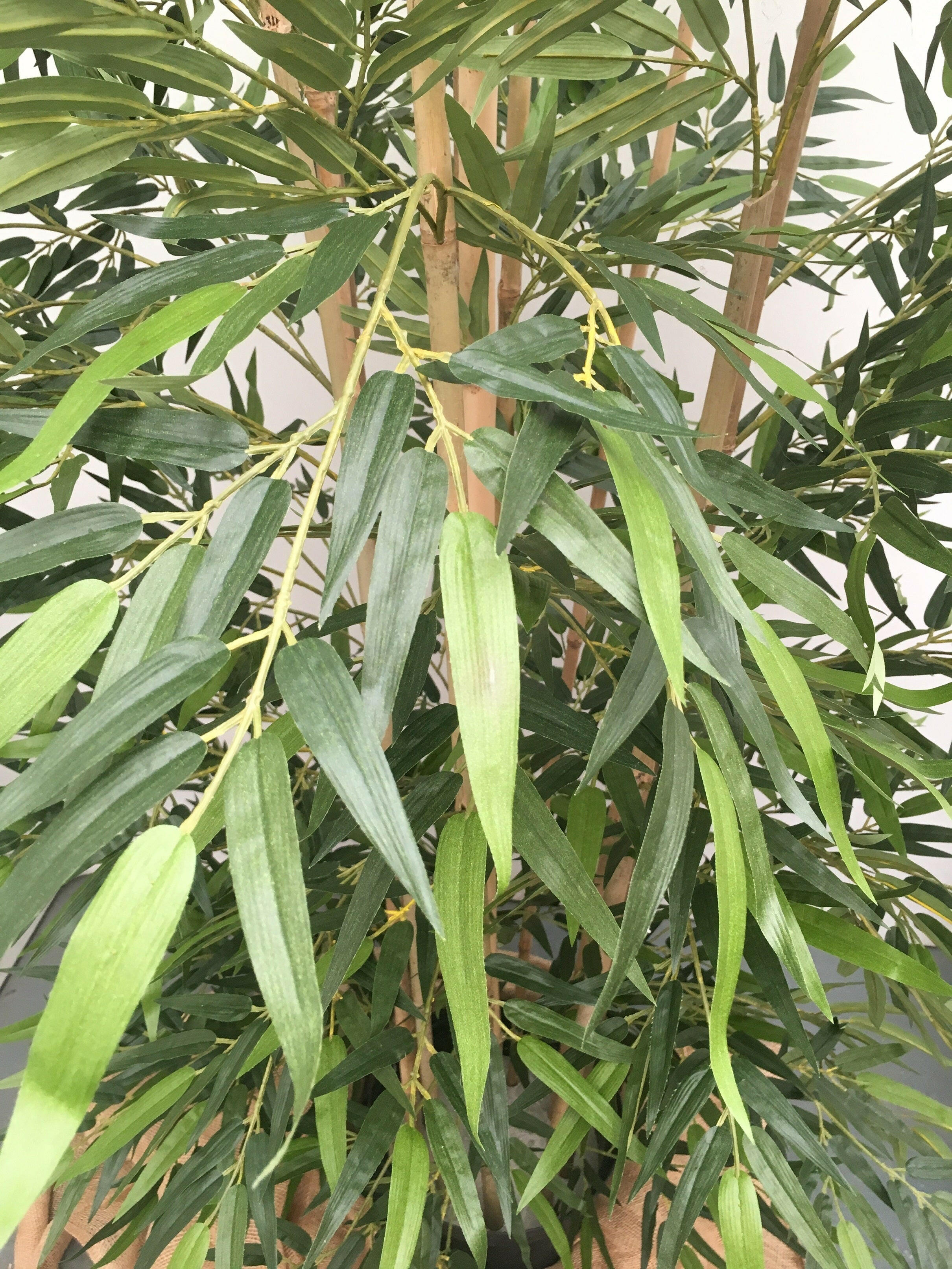 Showing close up detail of a hand built 9ft/270cm/2.7m Artificial Bamboo Tree