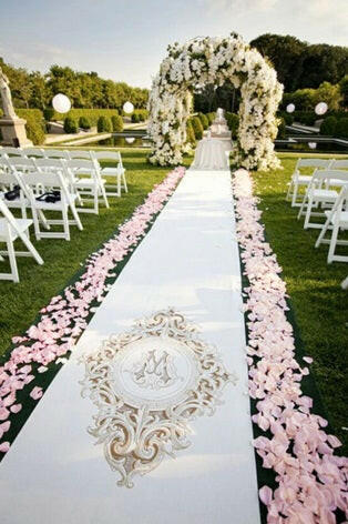 Artificial Silk Wedding Aisle Petal Trail