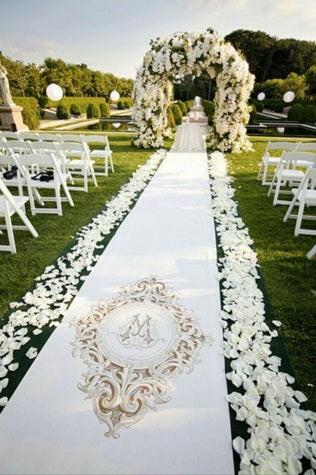 Artificial Silk Wedding Aisle Petal Trail