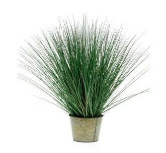 Artificial Wild Grass in Zinc Pot