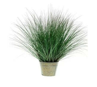 Artificial Wild Grass in Zinc Pot