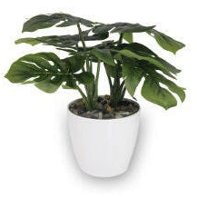 Artificial Potted Monsteria Leaf Spray