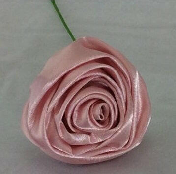 Artificial Satin Single Ribbon Rose
