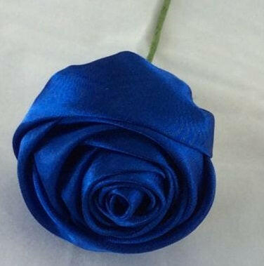 Artificial Satin Single Ribbon Rose