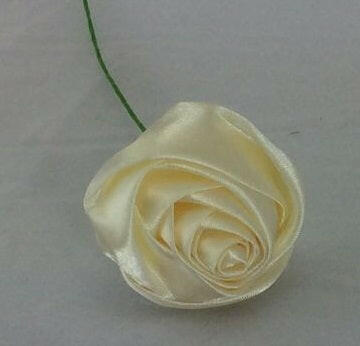 Artificial Satin Single Ribbon Rose