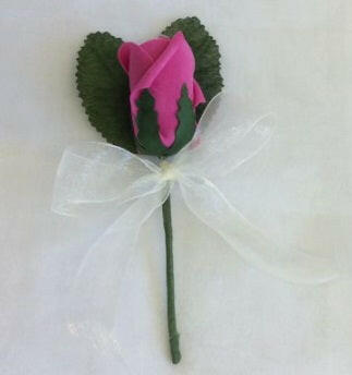 Artificial Rose Bud Buttonhole