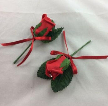 Artificial Rose Bud Buttonhole