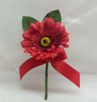 Artificial Silk Single Gerbera Buttonhole