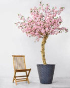 Luxury Artificial Silk Bespoke Cherry Tree Deluxe on Coffee Stem in Pot