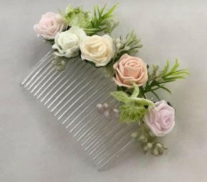 Artificial Mixed Flower Comb