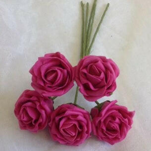 Artificial Colourfast Rose Bud Bunch